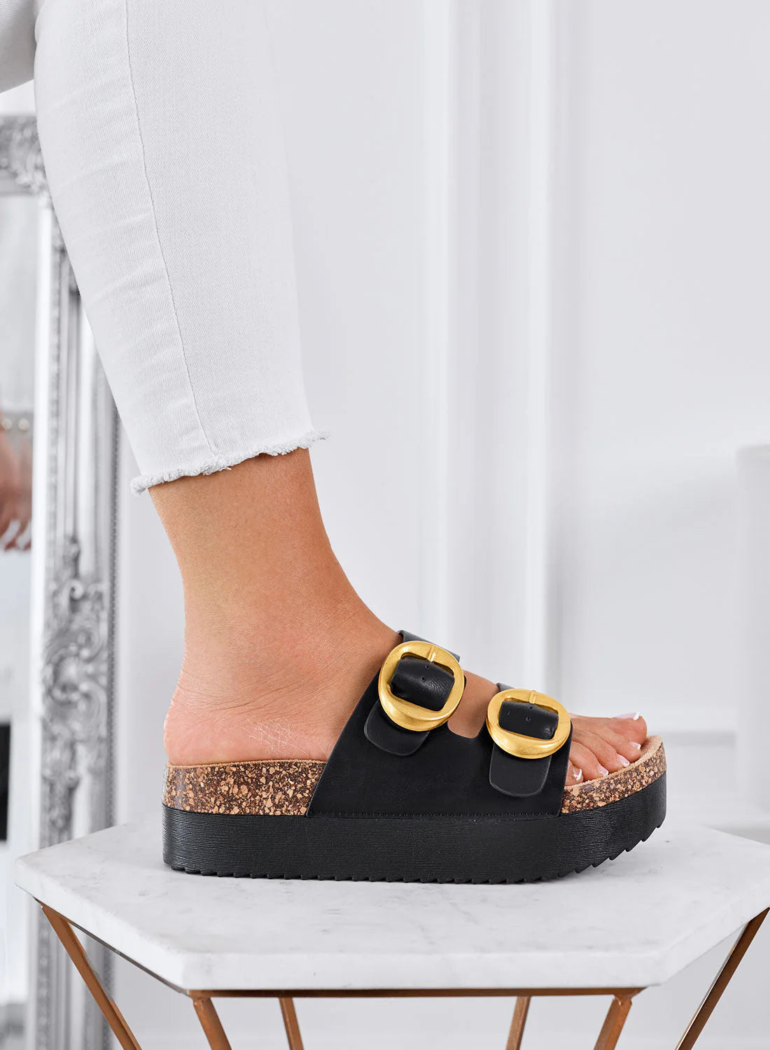 Sandalias de Cuero con Suela Ortopédica