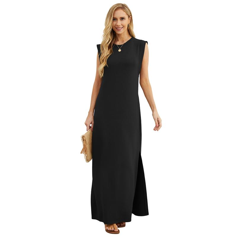 VESTIDO INFORMAL CON CUELLO REDONDO