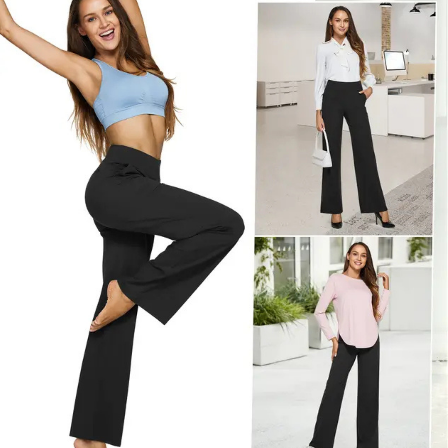 PANTALONES INFORMALES DE CINTURA ALTA