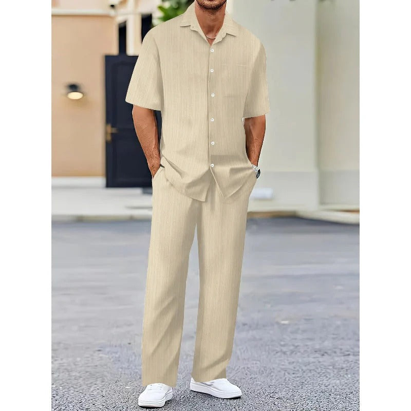 TRAJE DE LINO 2 PIEZAS PARA HOMBRE