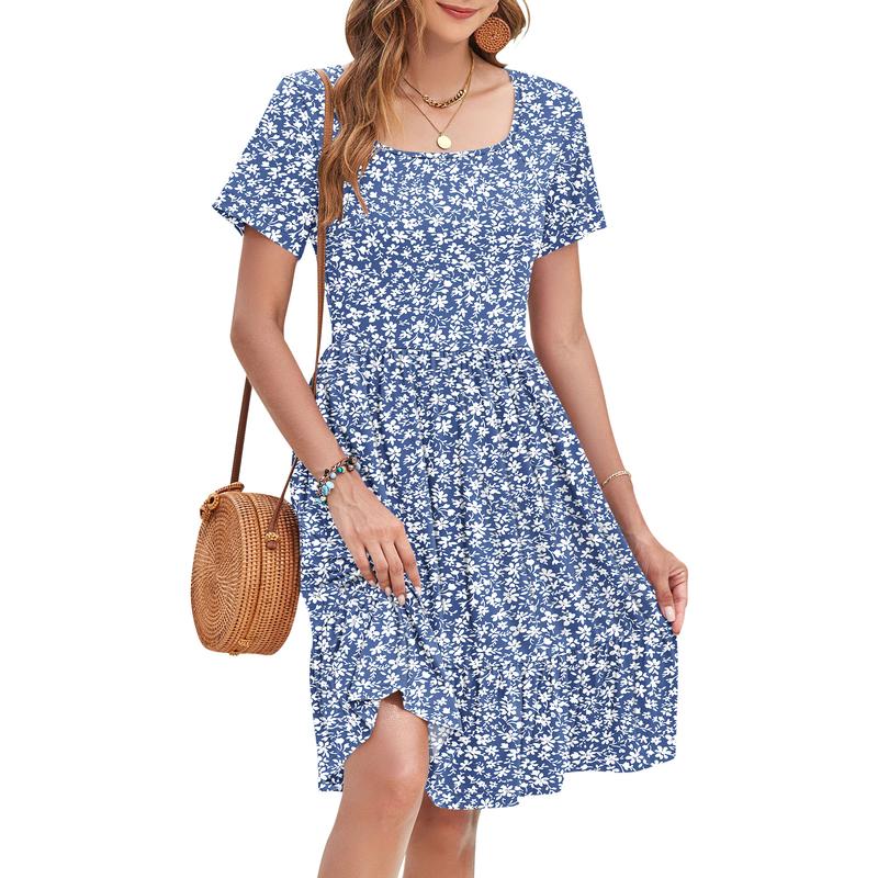 VESTIDO FLORAL CON ENCAJE ACOMPAÑADO DE GASA
