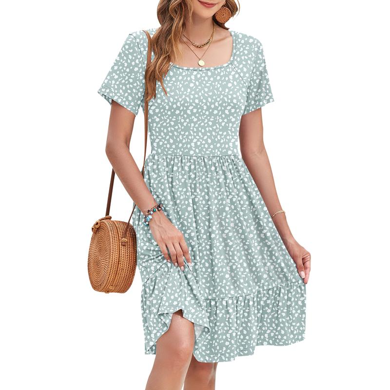 VESTIDO FLORAL CON ENCAJE ACOMPAÑADO DE GASA