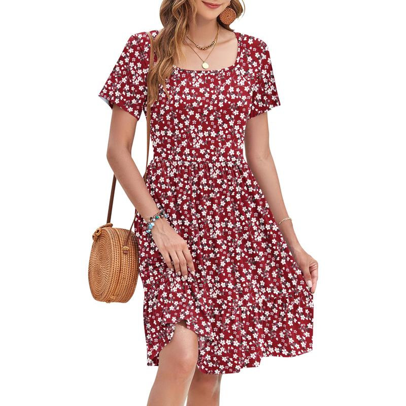 VESTIDO FLORAL CON ENCAJE ACOMPAÑADO DE GASA