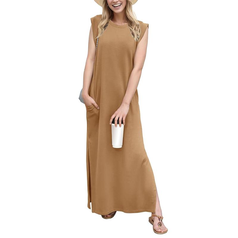 VESTIDO INFORMAL CON CUELLO REDONDO