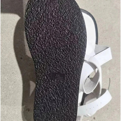 Sandalias para mujer con tobillo ajustable y hebilla cruzada